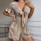 Long-sleeved one-piece dress pleated lace all-match jumpsuit