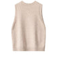 European And American Retro V-neck Knitted Vest Women's Spring Autumn Outerwear