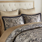 12 Piece Comforter Set With Cotton Bed Sheets Black King