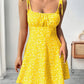 Summer French Floral Strap Dress Skirt