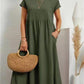 European And American Solid Color Sleeveless Loose Cotton Linen Pocket Dress