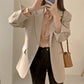 Minimalist Lapel Two Button Loose Long Sleeve Blazer Top