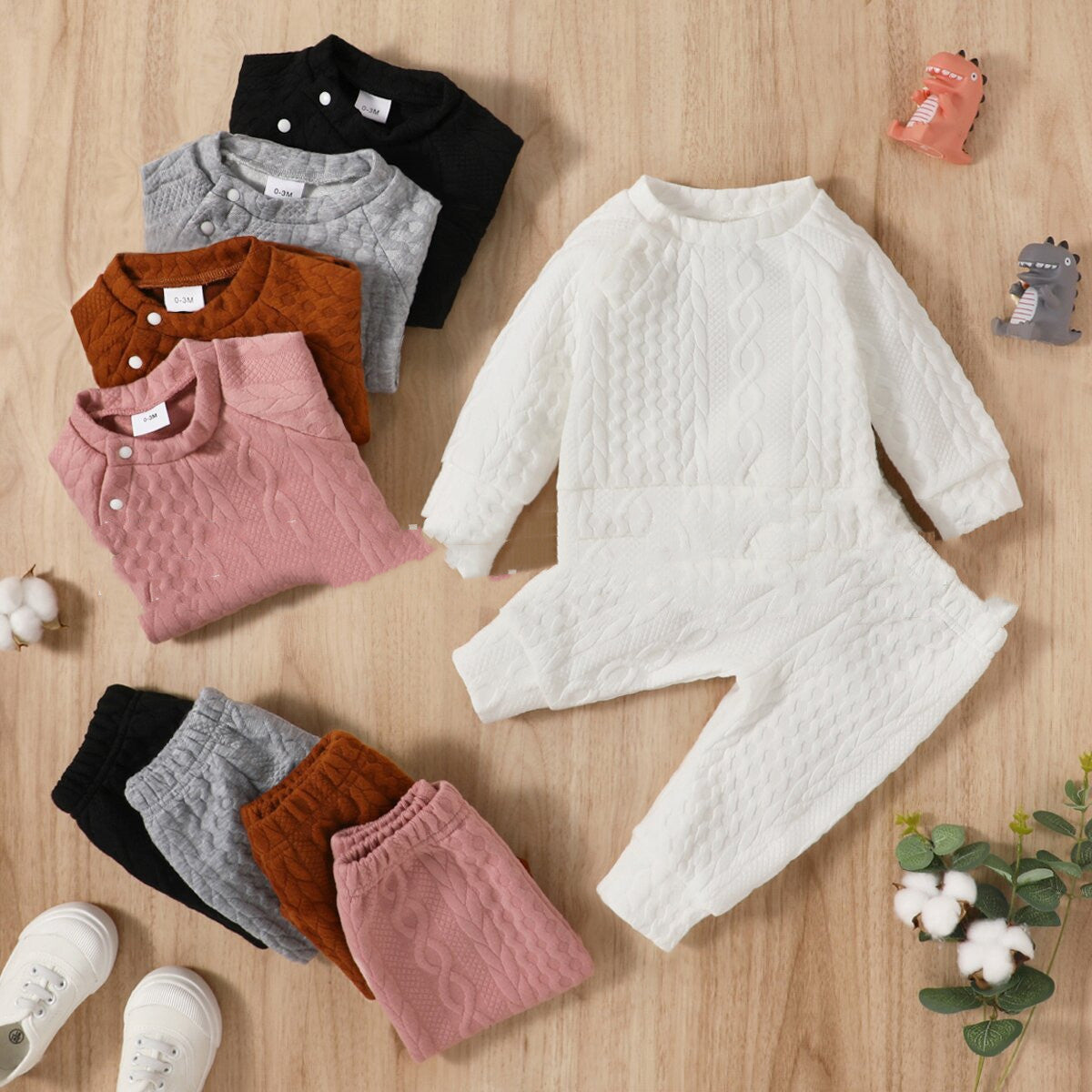 Pull en coton uni sans capuche pour l'automne et l'hiver