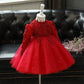 Baby Girl Princess Dress Flower Girl Wedding High-end Long Sleeve