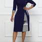 Elegant Short Sleeve Slim Round Neck Dress