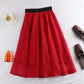 Spring And Summer Elastic High Waist Slimming Lace Crochet Hollow Large Swing A- Line Umbrella Skirt
