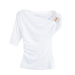 Women's Fashion Shoulder-baring Asymmetric Top