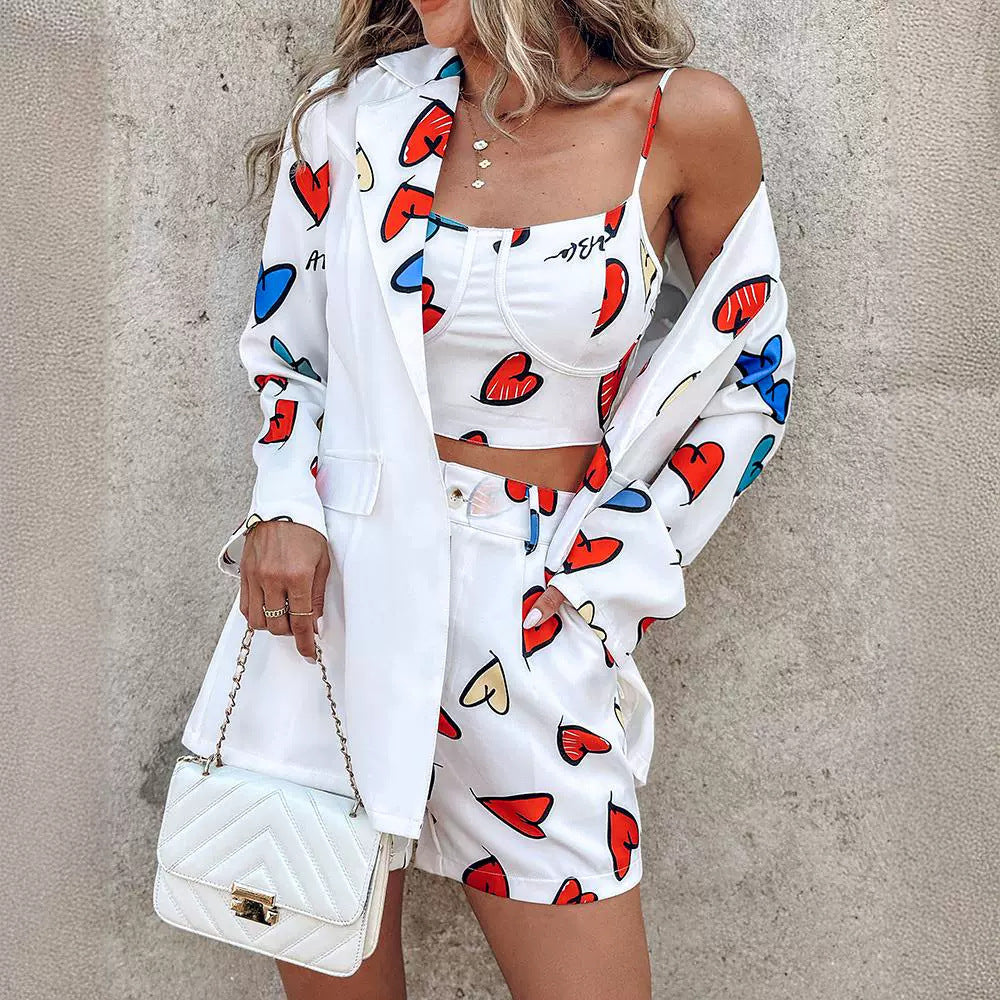 Ensemble haut et short imprimé mode femme