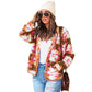 Western Style Color Matching Fleece Jacket For Women
