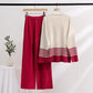Casual Fashion Set Age-reducing Knitted Top Wide Leg
