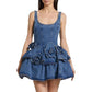 Flower Double Layer Slimming A- Line Slip Dress Short Skirt For Women