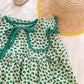 Green Polka Dots Peter Pan Collar Fashionable Princess Dress