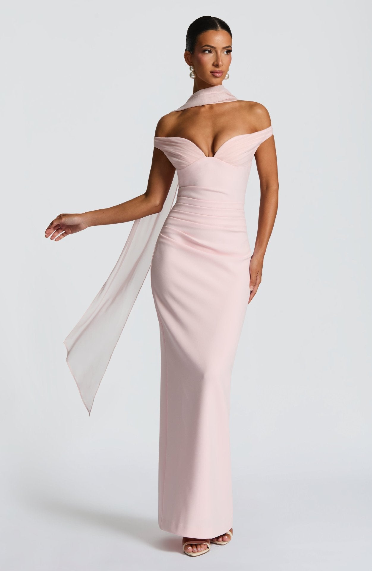 Girl Tube Top Off-shoulder Waist Elastic Hip Dress
