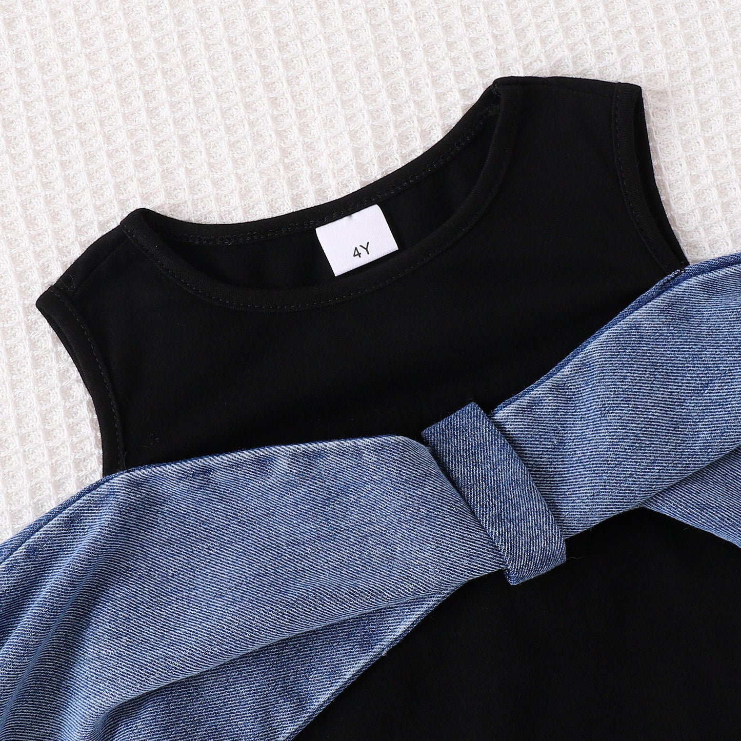 Micro-flare Denim Pants Two-piece Set