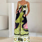 Casual Fashion Printing Chest Strap Jumpsuit