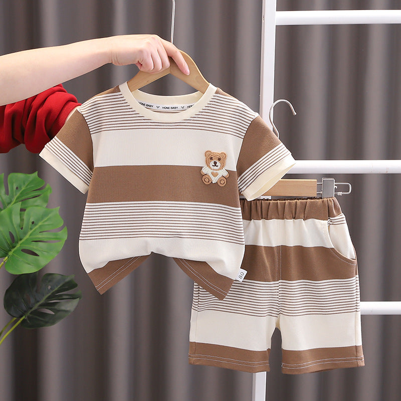 Ensemble short à manches courtes pour enfants avec dessin animé