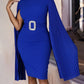 Solid Color Sheath Plus Size Dress