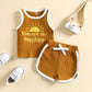 Nouveau gilet alphabet soleil pour femme, costume simple et tendance