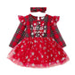 Red Mesh Princess Dress Baby Toddler