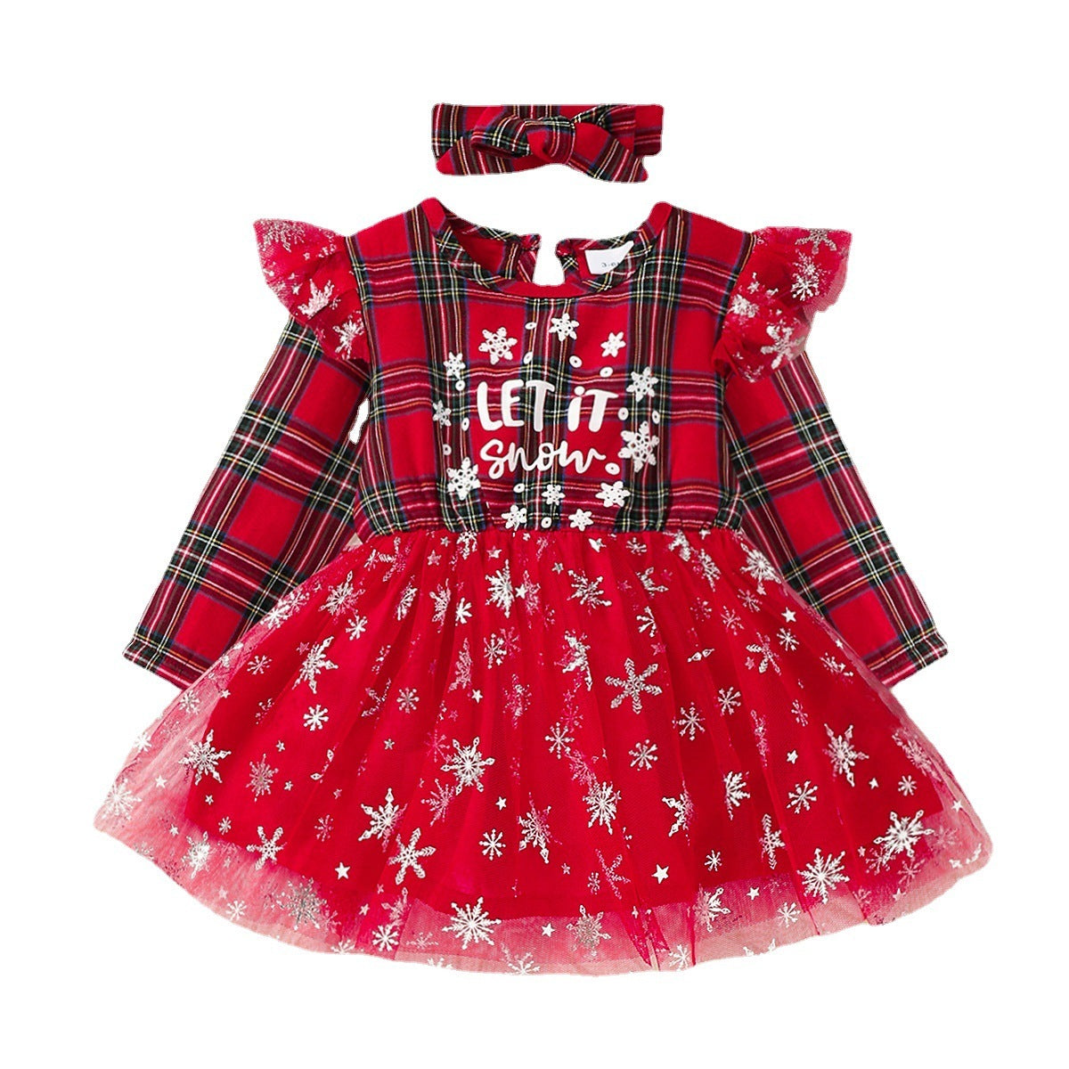 Red Mesh Princess Dress Baby Toddler