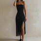 Robe tube sexy européenne et américaine à franges fendues