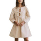 Robe femme col rond manches bouffantes mignonne