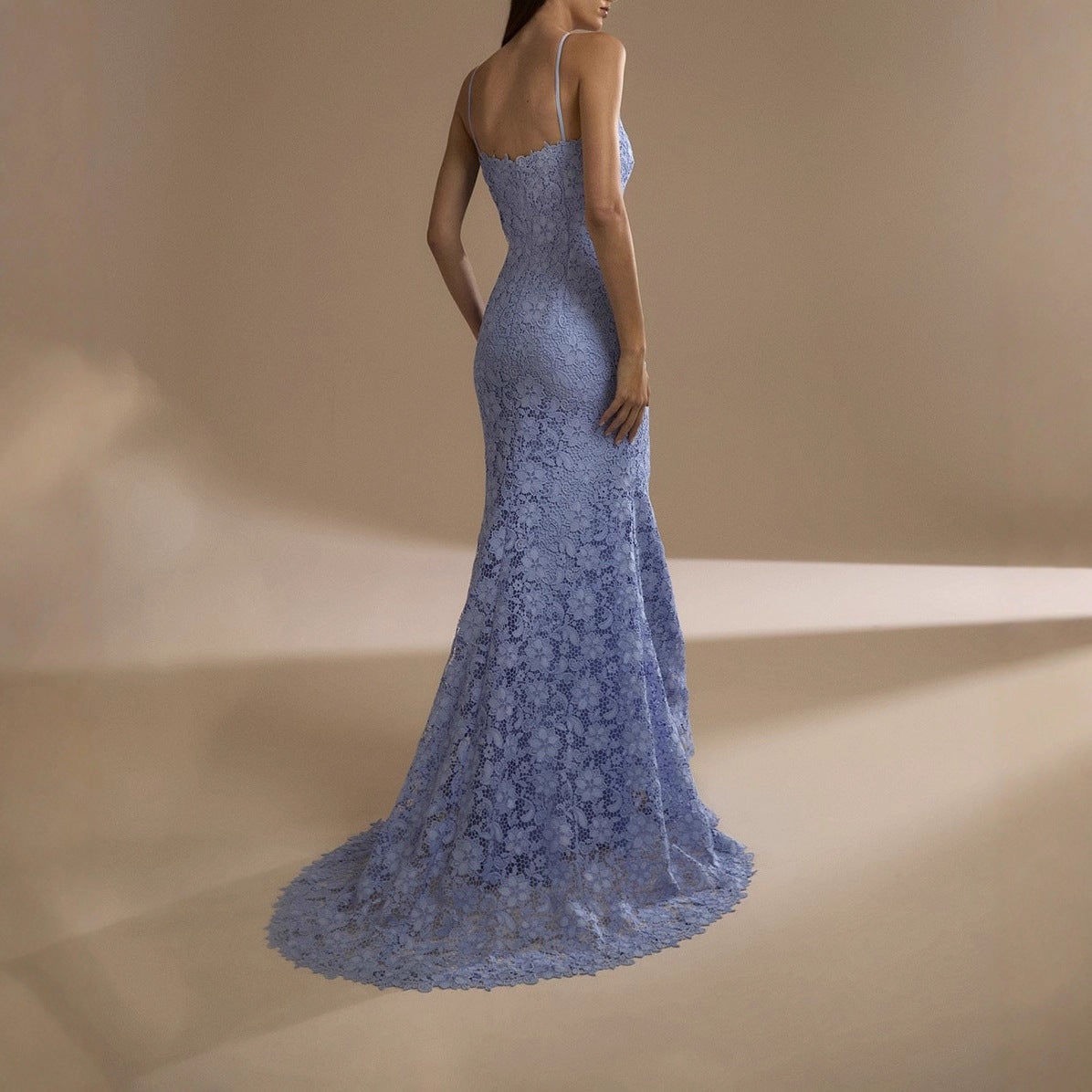 Elegant Lace Mermaid Evening Gown For Banquets