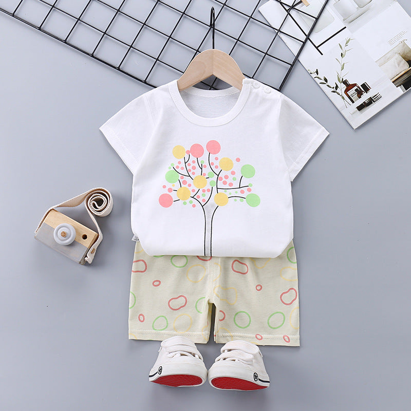 Costume à manches courtes pour enfants, beaux vêtements pour garçons