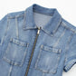 Fall 2023 European And American Style Long Denim Jumpsuit