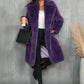 Thickened Long Section Suit Collar Mid-length Plush Fur Coat