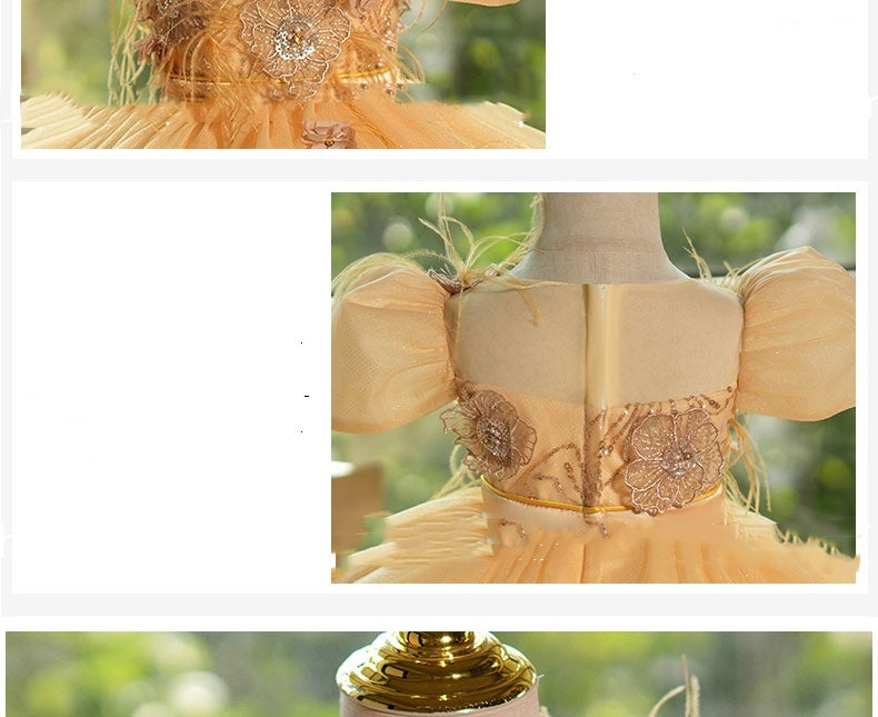 Creative All-match Girls Princess Dress Flower Pettiskirt