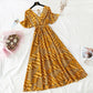 Chiffon Dress Female French Platycodon Floral Long Skirt Waist Was Thinner