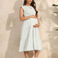 Flying Sleeves Pleating Layered Short Sleeve Large Swing Dress