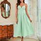 European And American Women's Clothing Multi-color Sling Swing Dress