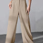 European And American New Women's Trousers Solid Color Casual Straight Pants