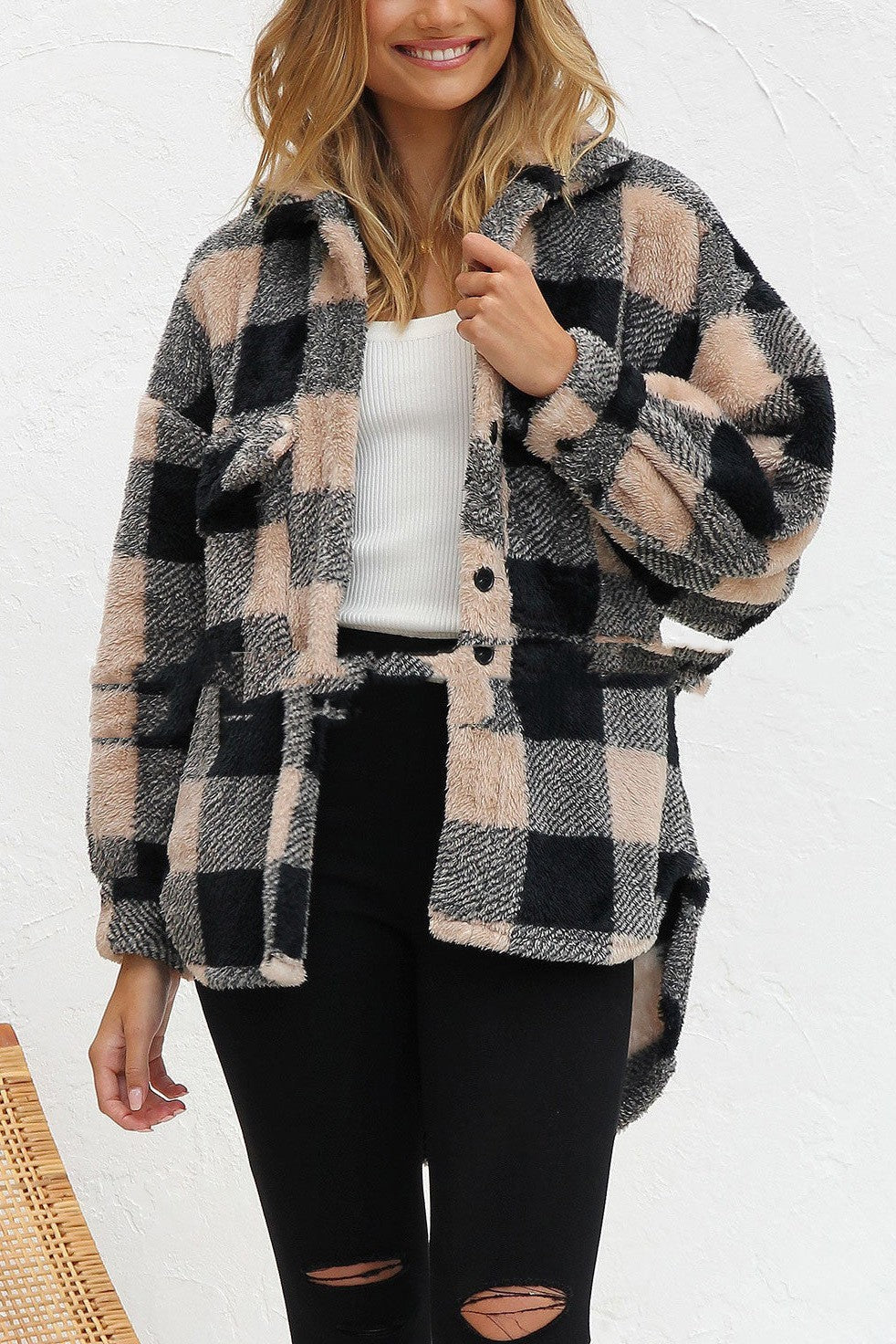 Women's FallWinter Jacket Arctic Plush Plaid