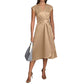 Sleeveless Solid Color Satin Dress