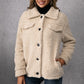 Loose Casual Lapel Plush  Jacket Lamb Fleece Coat