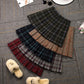 Pleated Skirt High Waist Plaid Skirt Autumn And Winter A-line Skirt