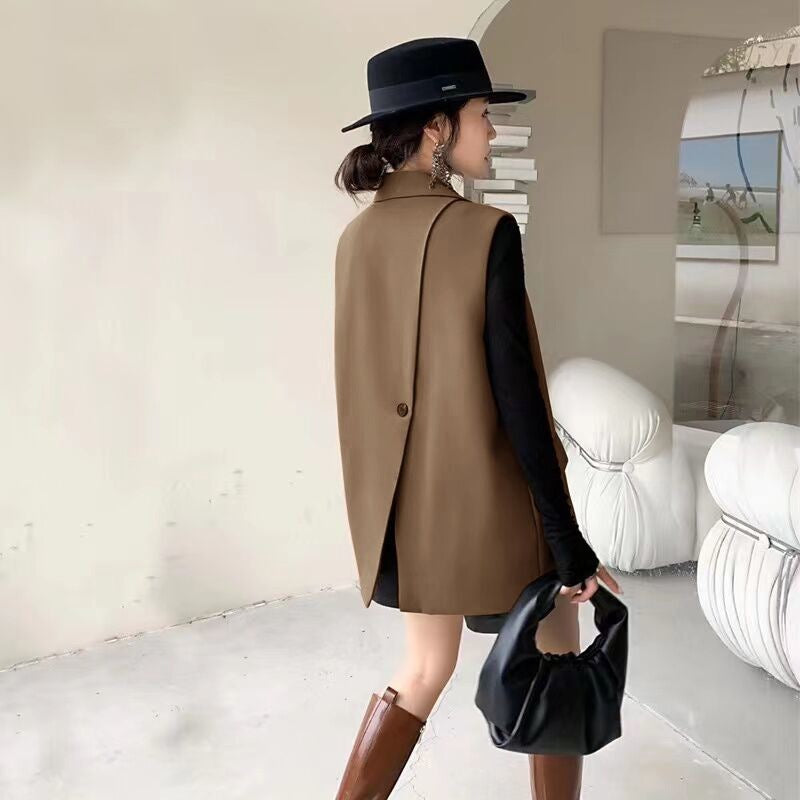 New Two-button Vest Women's Spring And Autumn Outer Suit