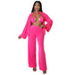 Ensemble bikini décontracté à manches longues et pantalon large pour femme