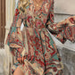 V-neck Long Sleeve Women's Dress