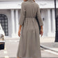 Women's V-neck Split Print Dress
