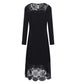 Women's Solid Color Chest Wrap Lace High Waist Base Dress