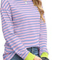 Women's Striped Pattern Round Neck Long-sleeved Sweater