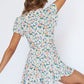 V-neck Floral Waist Short-sleeved Jumpsuit