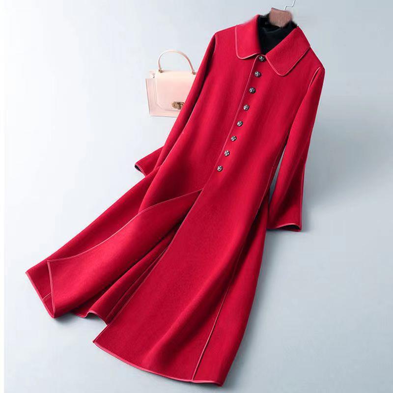 Manteau long en dessous du genou pour femme