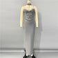 New Solid Color Refined Rhinestone Tube Top Bandage One-piece Dress