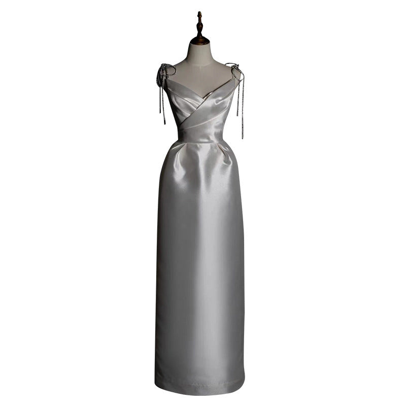 Robe-jupe en satin à imprimé floral, simple et légère, pour sortir