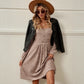 Women's Casual Fashion Loose Solid-Color Ribbed Long-Sleeve Dress